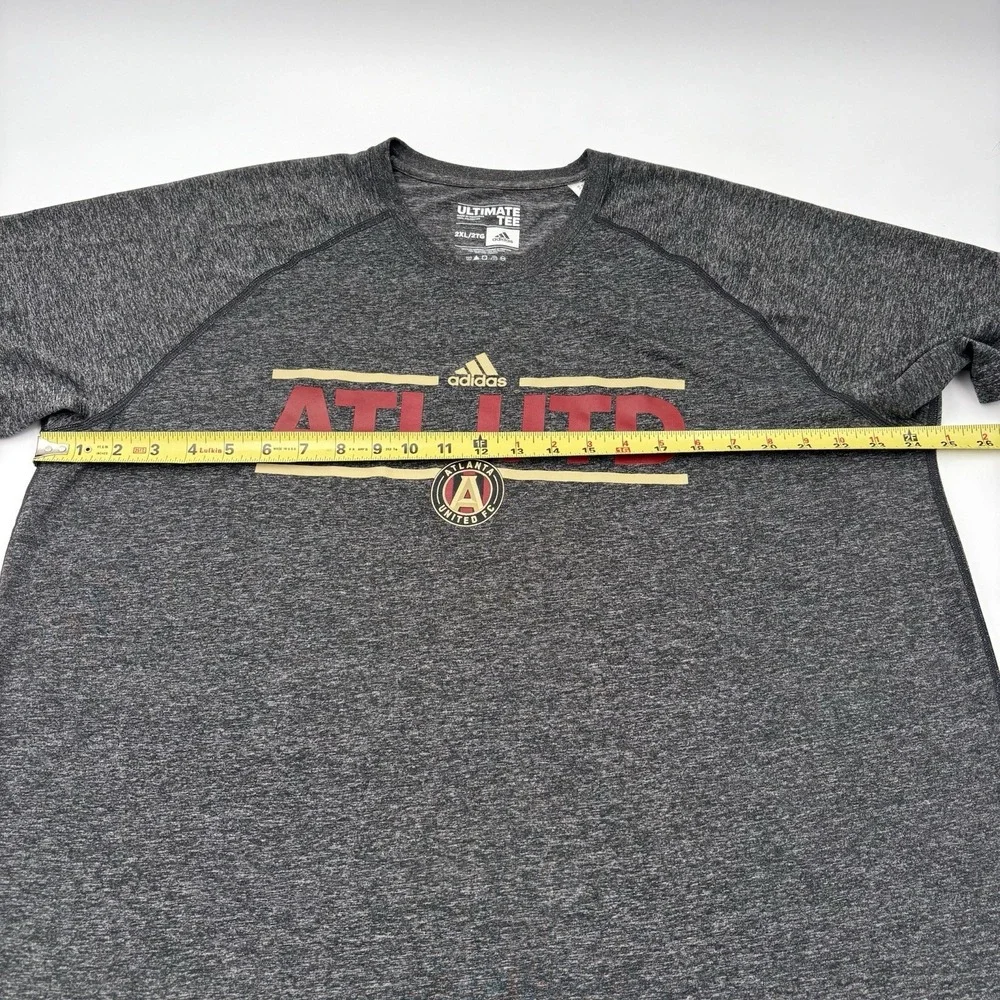 Adidas Atlanta United FC Shirt Mens 2XL Gray Ultimate Tee MLS Soccer Graphic